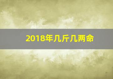 2018年几斤几两命