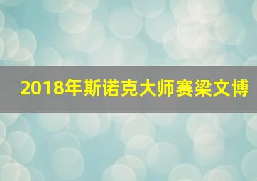 2018年斯诺克大师赛梁文博