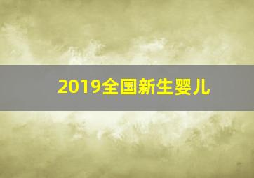 2019全国新生婴儿