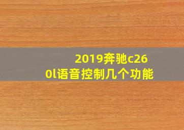 2019奔驰c260l语音控制几个功能