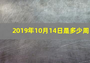 2019年10月14日是多少周