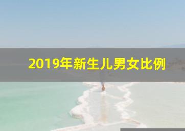 2019年新生儿男女比例