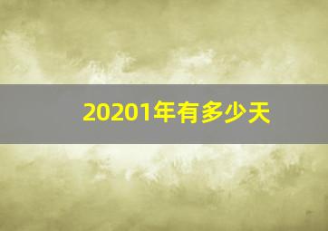 20201年有多少天