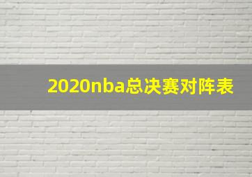 2020nba总决赛对阵表