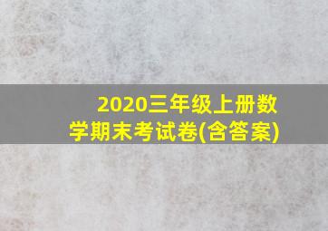 2020三年级上册数学期末考试卷(含答案)