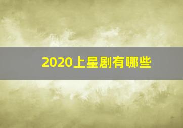 2020上星剧有哪些