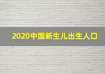 2020中国新生儿出生人口