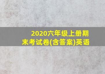 2020六年级上册期末考试卷(含答案)英语