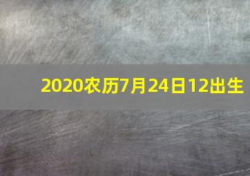 2020农历7月24日12出生