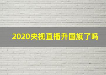 2020央视直播升国旗了吗