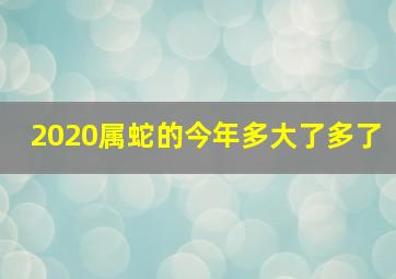 2020属蛇的今年多大了多了