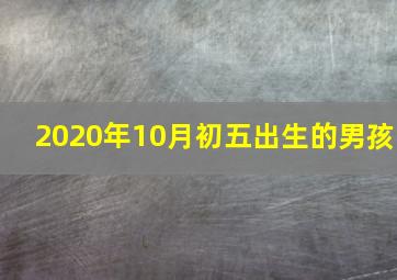 2020年10月初五出生的男孩