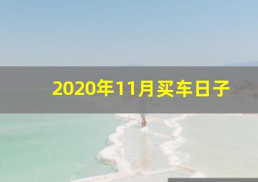 2020年11月买车日子