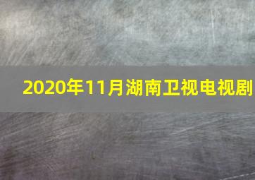 2020年11月湖南卫视电视剧