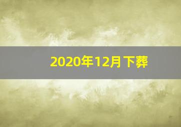 2020年12月下葬