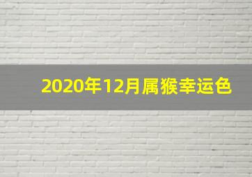 2020年12月属猴幸运色