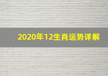 2020年12生肖运势详解