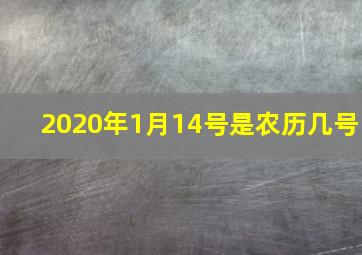 2020年1月14号是农历几号