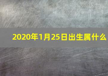 2020年1月25日出生属什么