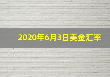 2020年6月3日美金汇率