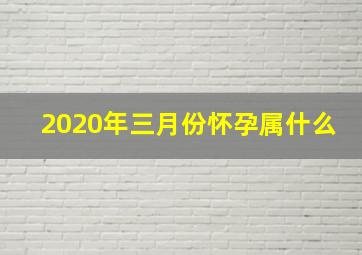 2020年三月份怀孕属什么