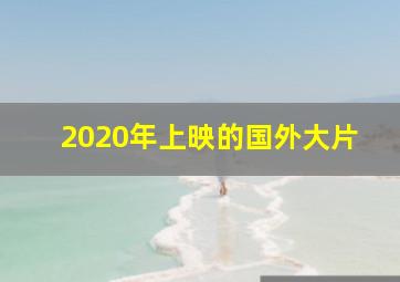 2020年上映的国外大片