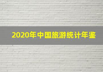 2020年中国旅游统计年鉴