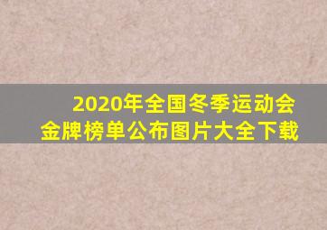 2020年全国冬季运动会金牌榜单公布图片大全下载