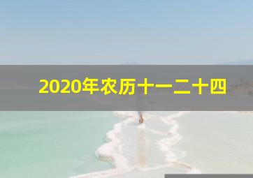 2020年农历十一二十四