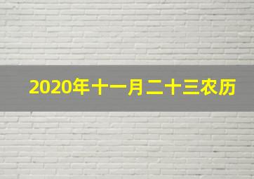 2020年十一月二十三农历