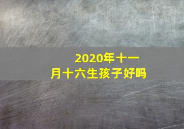 2020年十一月十六生孩子好吗