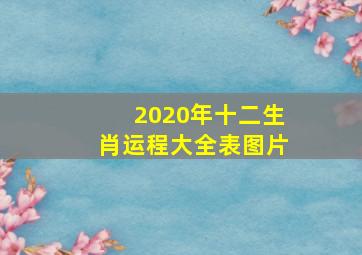 2020年十二生肖运程大全表图片