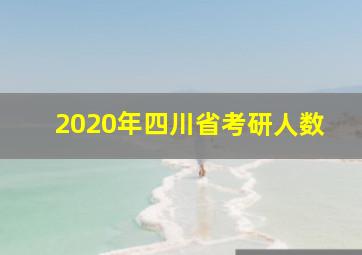 2020年四川省考研人数