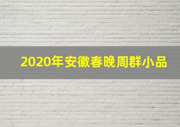 2020年安徽春晚周群小品