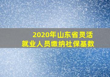 2020年山东省灵活就业人员缴纳社保基数