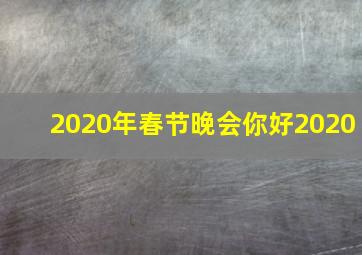 2020年春节晚会你好2020