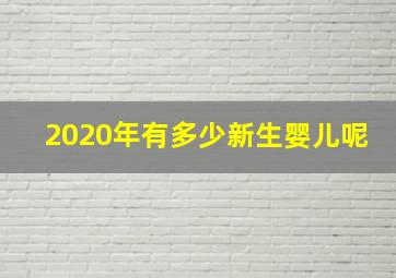 2020年有多少新生婴儿呢