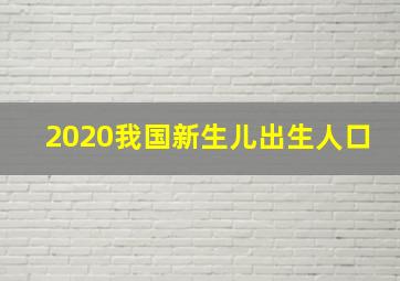 2020我国新生儿出生人口