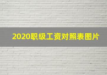 2020职级工资对照表图片