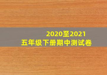 2020至2021五年级下册期中测试卷