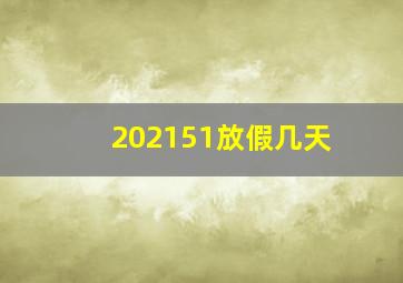 202151放假几天