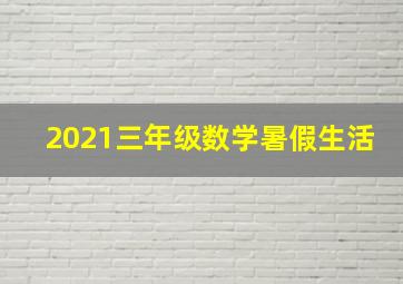 2021三年级数学暑假生活