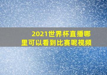 2021世界杯直播哪里可以看到比赛呢视频