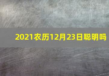 2021农历12月23日聪明吗