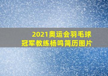 2021奥运会羽毛球冠军教练杨鸣简历图片