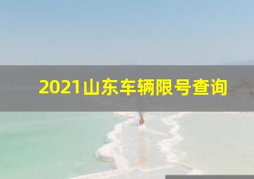 2021山东车辆限号查询