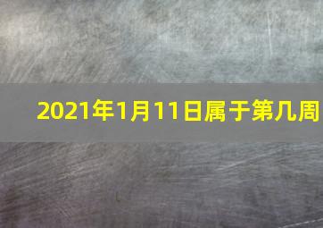 2021年1月11日属于第几周