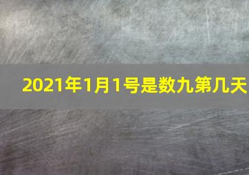 2021年1月1号是数九第几天