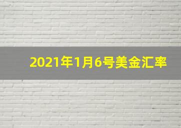 2021年1月6号美金汇率