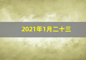 2021年1月二十三